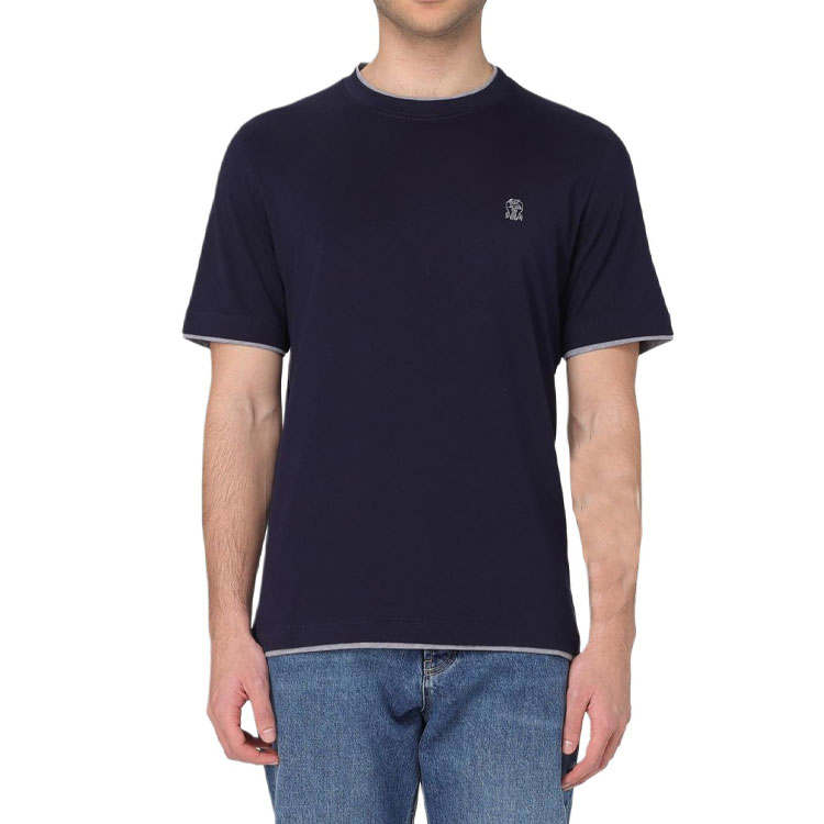 Brunello Cucinelli Layered Effect Crewneck T Shirt