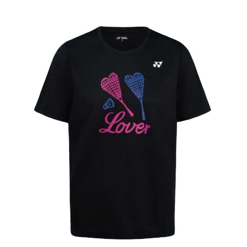 YONEX T Shirts Men's Black Crew Neck Moderate