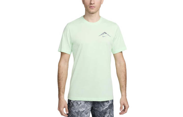 Nike Nike T Shirts Men's Vapor Green Crew Neck Moderate Straight Fit