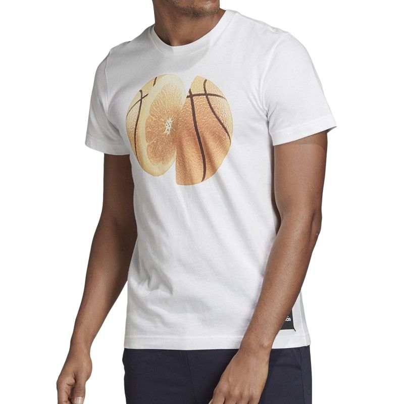 Adidas Adidas T Shirts Men's White Crew Neck Moderate