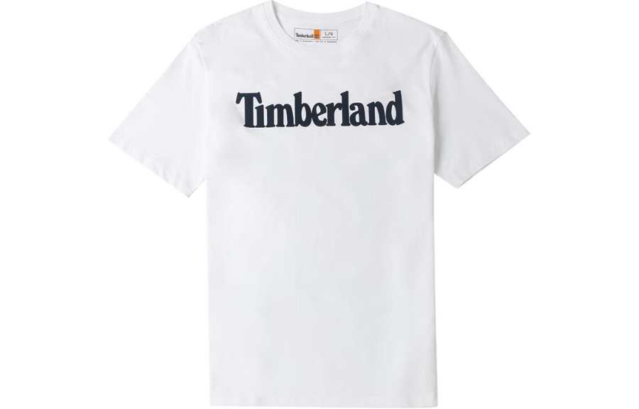 Timberland T Shirts Men's White Crew Neck Moderate