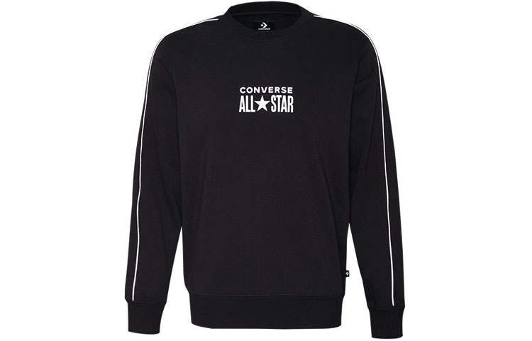 Converse Converse Sweatshirts Men's Black Crew Neck Moderate Regular