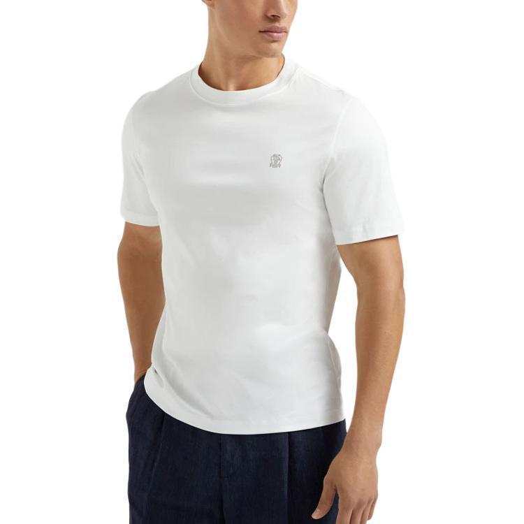 Brunello Cucinelli Brunello Cucinelli Logo Embroidered Crewneck T Shirt