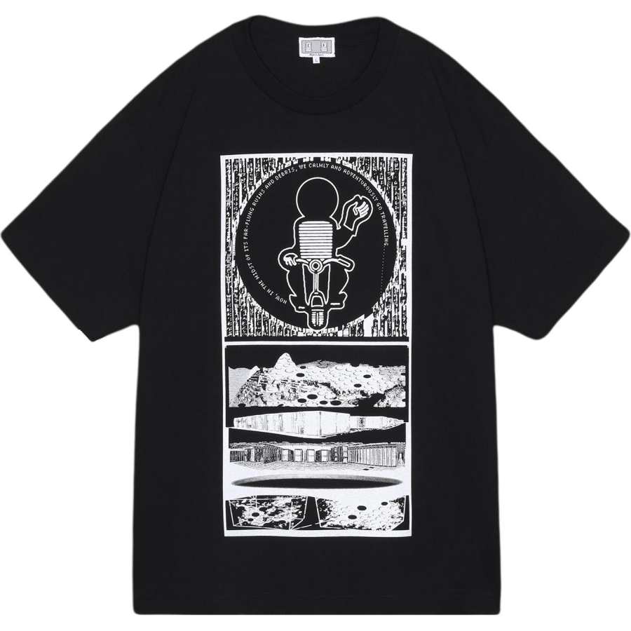 Cav Empt T Shirts Unisex Black Crew Neck Moderate Straight Fit