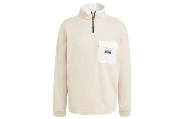 Adidas Adidas Sweatshirts Men's Light Pink Stand Collar Moderate Regular