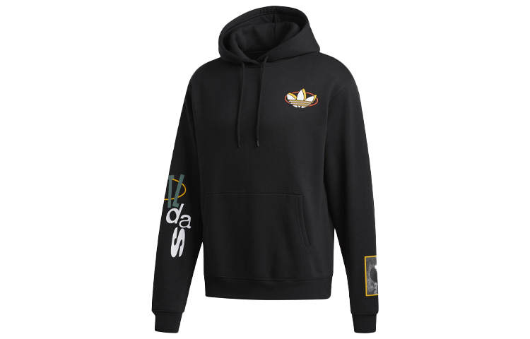 Adidas Originals Sweatshirts Men's Black Hooded Moderate Regular