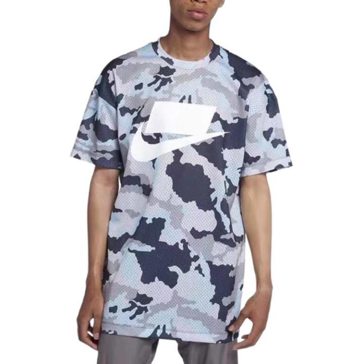 Nike Nike T Shirts Men's Camouflage Crew Neck Moderate Straight Fit