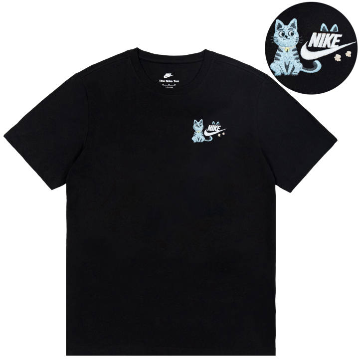 Nike Nike T Shirts Unisex Black Crew Neck Thin Straight Fit