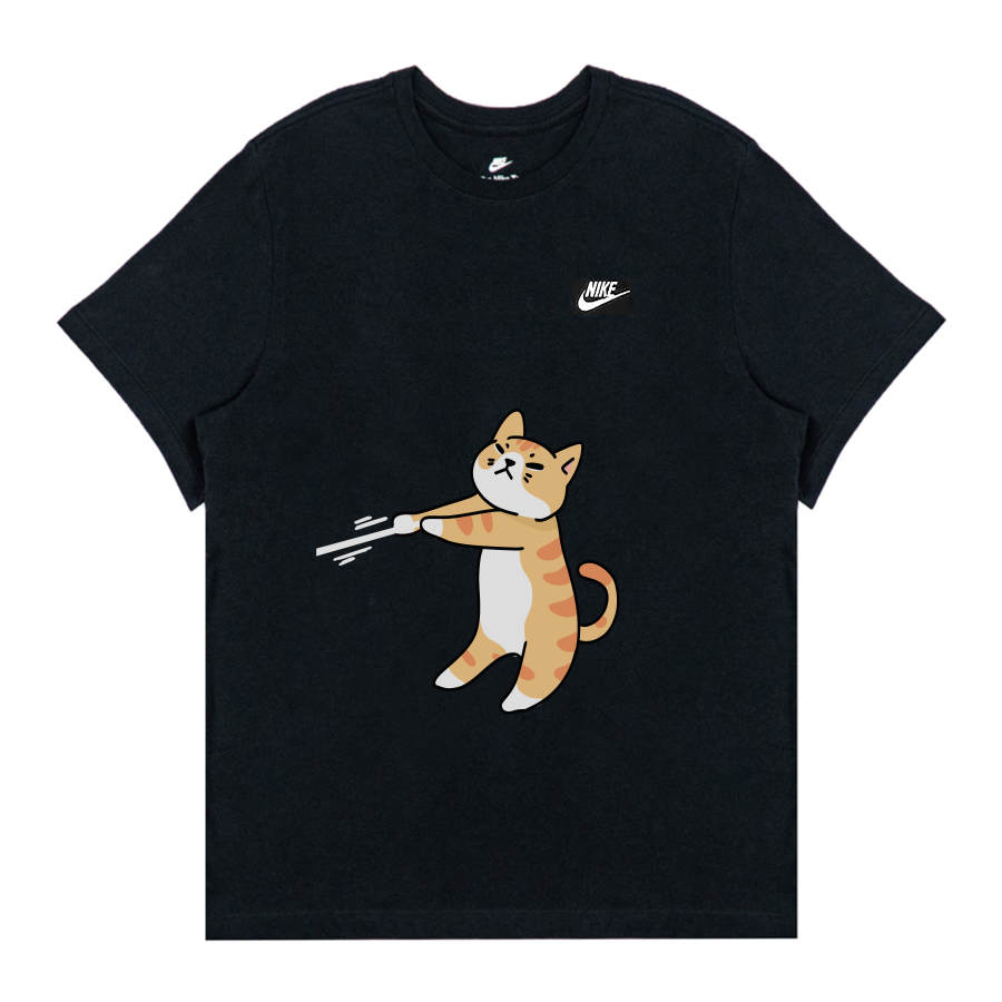 Nike Nike T Shirts Unisex Black Crew Neck Moderate Straight Fit