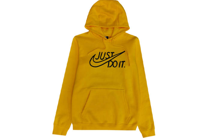 Nike Nike Sweatshirts Men's Yellow Hooded Moderate Regular