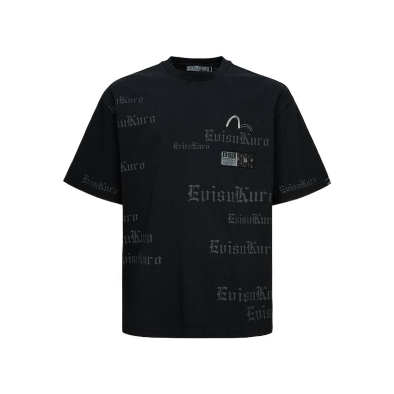 EVISU T Shirts Men's Crew Neck Moderate Straight Fit
