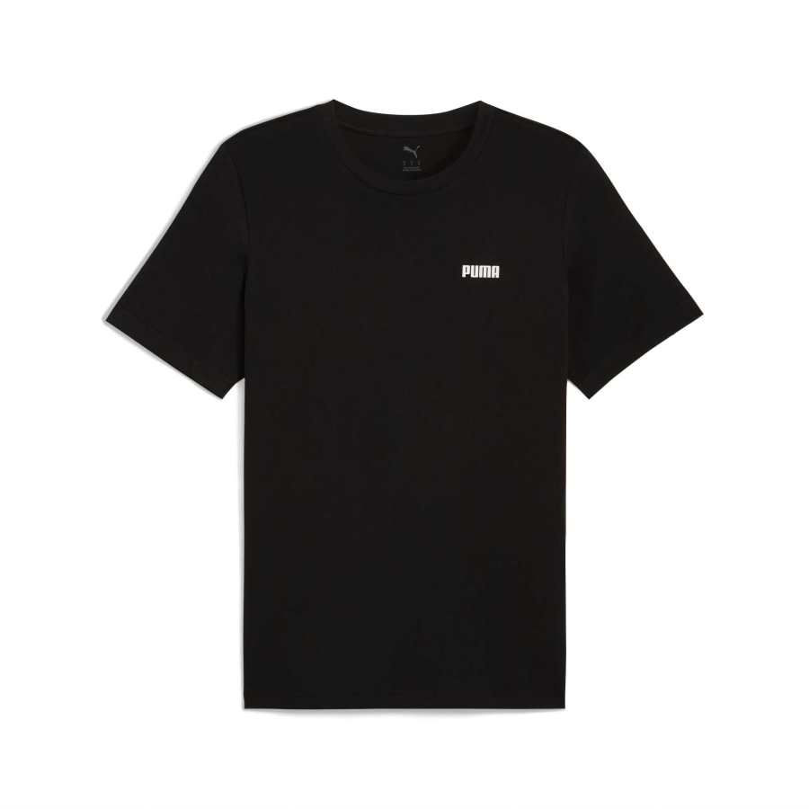 PUMA T Shirts Men's Black 01 Crew Neck Moderate