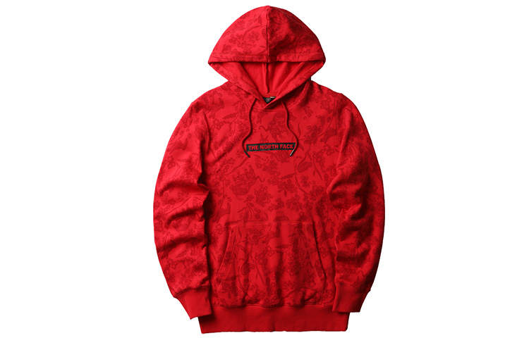 THE NORTH FACE Sweatshirts Unisex Red Hooded Moderate Regular