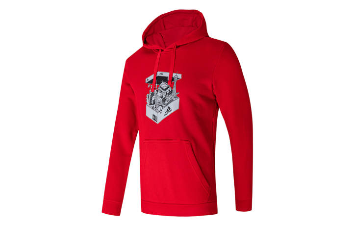 Adidas Adidas Sweatshirts Men's Red Hooded Moderate Regular