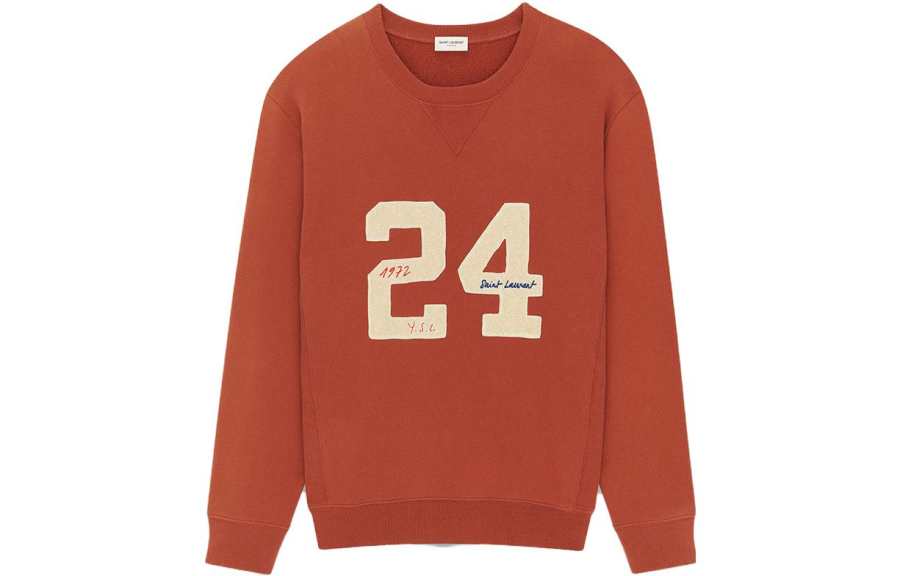 SAINT LAURENT Logo Embroidered Crewneck Sweatshirt