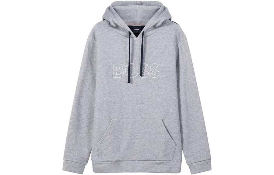 Hugo Boss contrast-detail drawstring hoodie