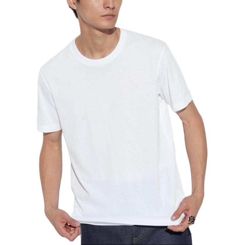 UNIQLO T Shirts Unisex White Crew Neck Moderate