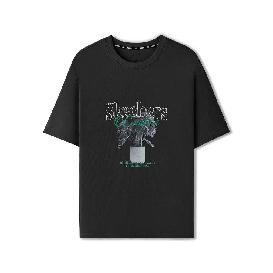 Skechers T Shirt Unisex Carbon Black