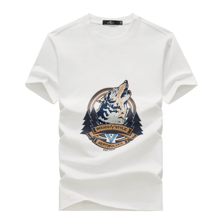 SEPTWOLVES T Shirts Men's Crew Neck Moderate Other
