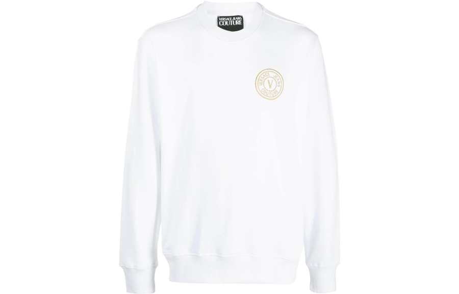 VERSACE JEANS COUTURE Logo-embroidered Long-sleeve Sweatshirt