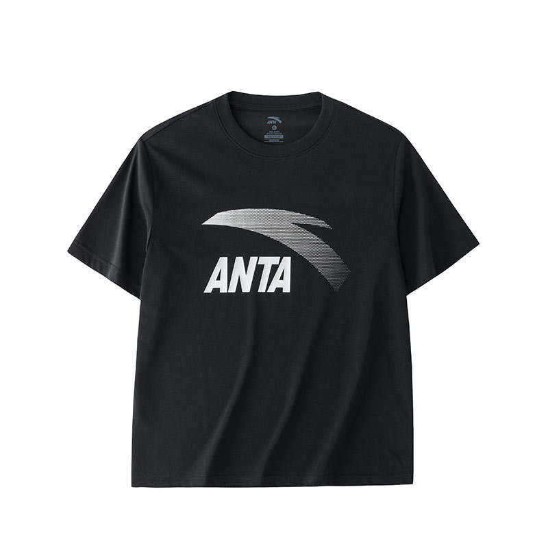ANTA Anta T Shirt Men's Basic Black Silver