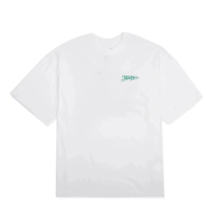 MADNESS T Shirts Unisex White Crew Neck Moderate Straight Fit