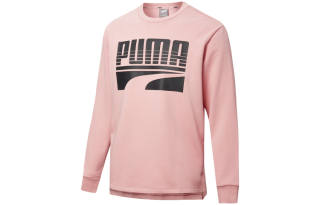 PUMA Letter Print Sweatshirt Men's Newlywed Pink