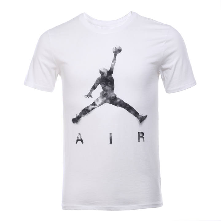 Jordan Jordan T Shirts Men's White Crew Neck Moderate Straight Fit