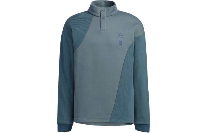 Adidas Adidas Sweatshirts Men's Gray Stand Collar Moderate Regular