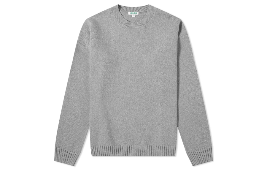 KENZO Knitwear Men's Gray Crew Neck Thickened Regular
