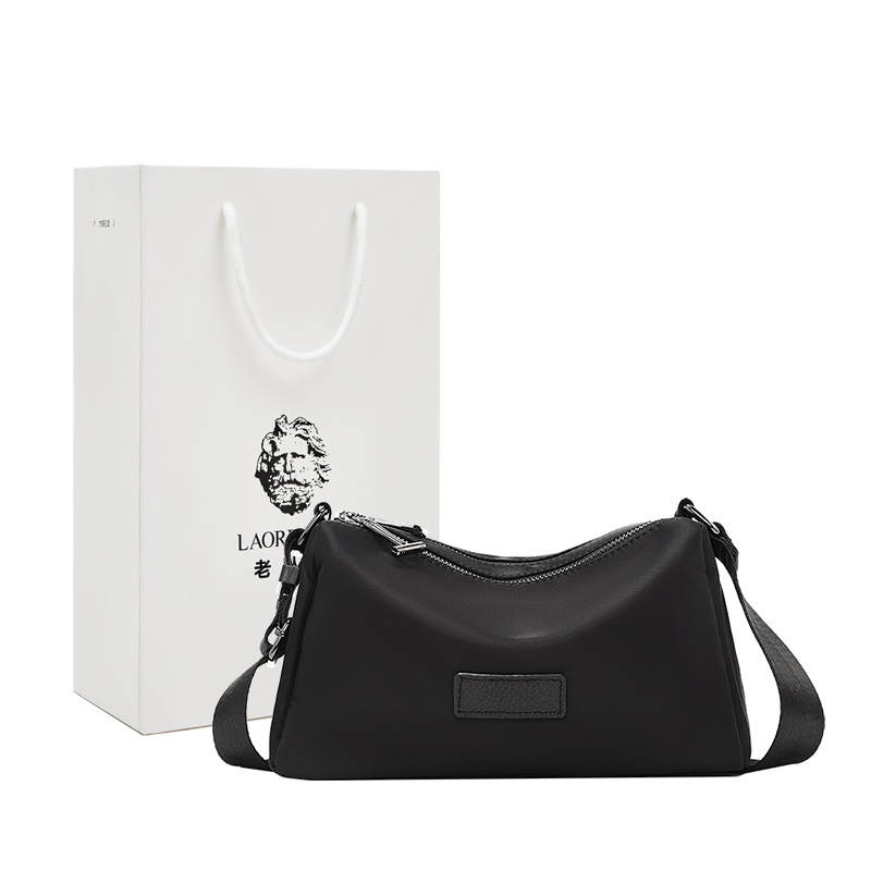 LAORENTOU Fabric Shoulder Bag, Crossbody Bag Regular Women's Black