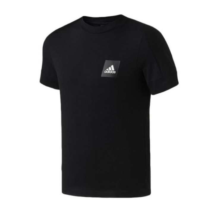 Adidas Adidas T Shirts Men's Black Crew Neck Moderate Straight Fit