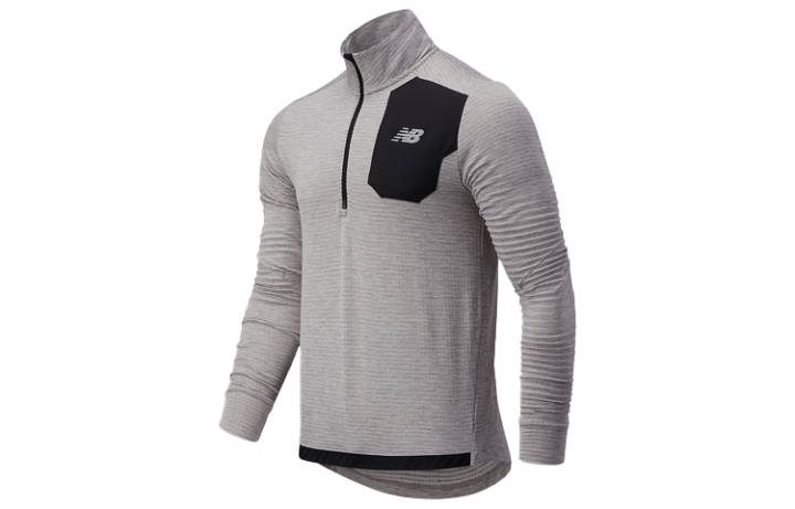New Balance New Balance Sweatshirts Men's Gray Stand Collar Moderate Regular