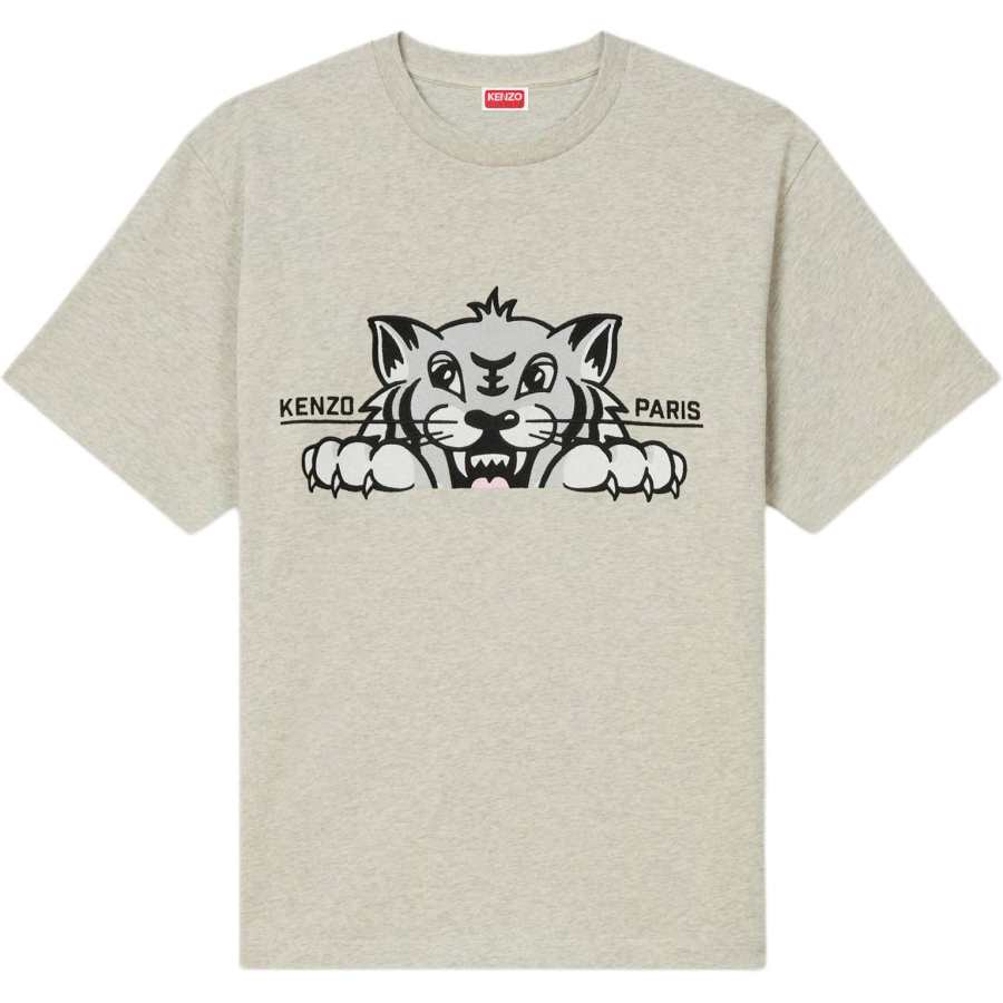KENZO Kenzo Happy Tiger-embroidered T-shirt