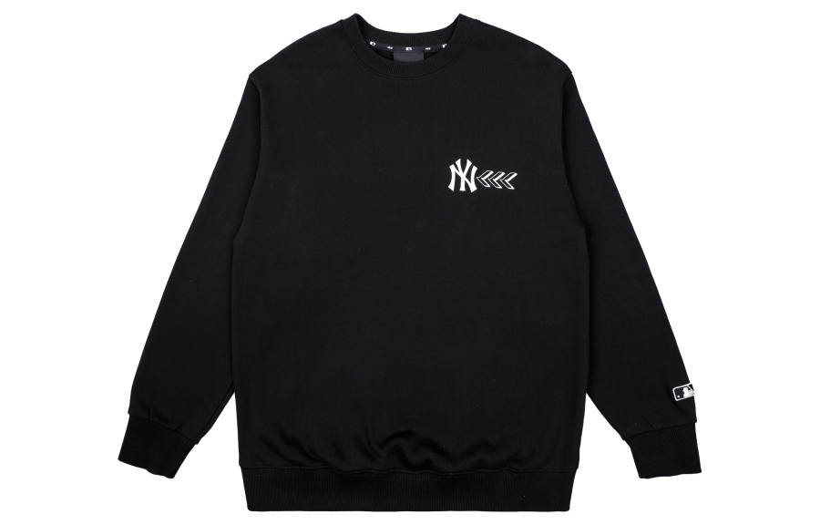 MLB New York Yankees Sweatshirts Unisex Black Crew Neck Moderate Regular