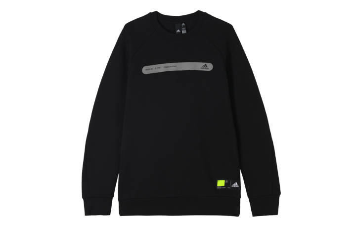 Adidas Adidas Sweatshirts Men's Black Crew Neck Moderate Regular