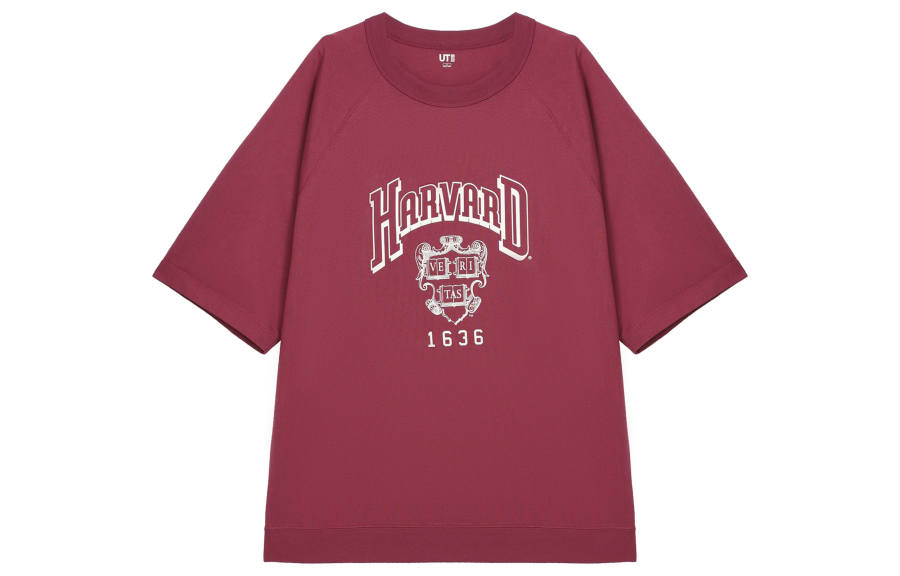 UNIQLO T Shirts Unisex Fuchsia Crew Neck