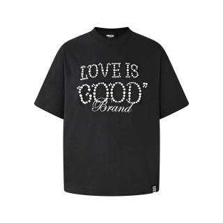 GB T Shirts Unisex Black Crew Neck Moderate