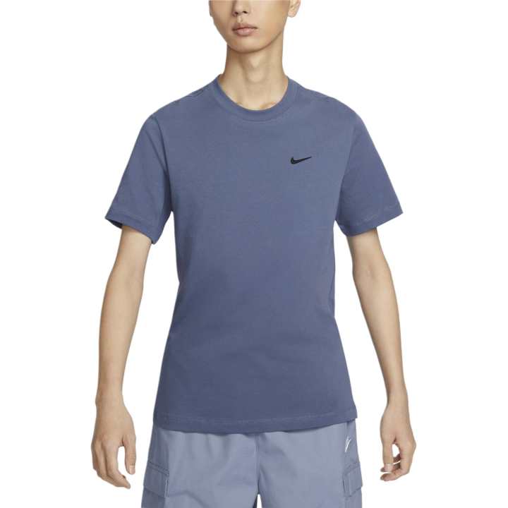 Nike Nike T Shirts Men's Fen Blue Crew Neck Moderate Straight Fit