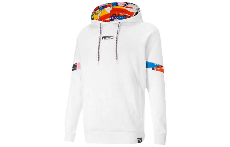 PUMA INTL Sweatshirts Men's White Hooded Moderate Regular