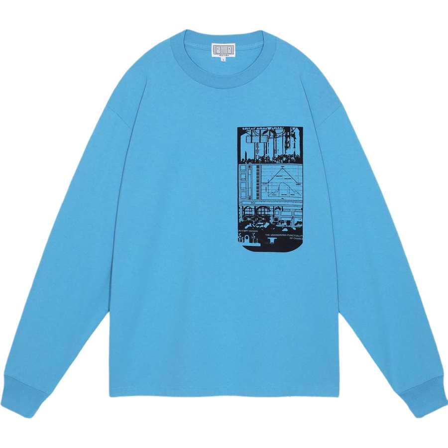 Cav Empt T Shirts Men's Blue Crew Neck Moderate Straight Fit