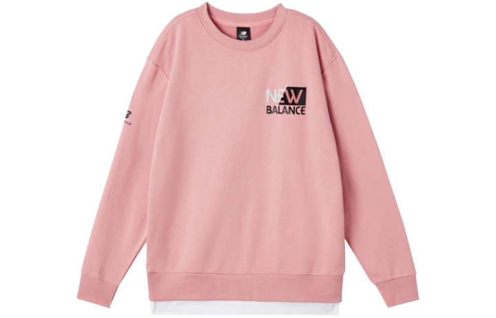 New Balance New Balance Sweatshirts Men's Pink Crew Neck Moderate Regular