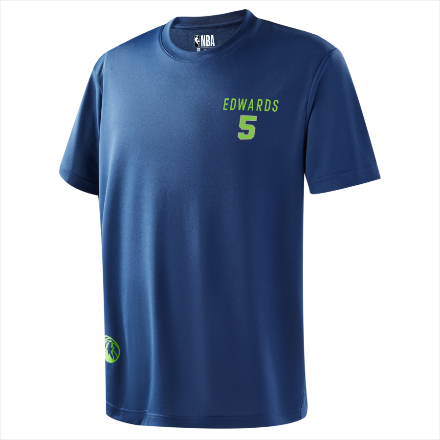 NBA T Shirts Unisex Navy Blue Crew Neck Moderate Straight Fit