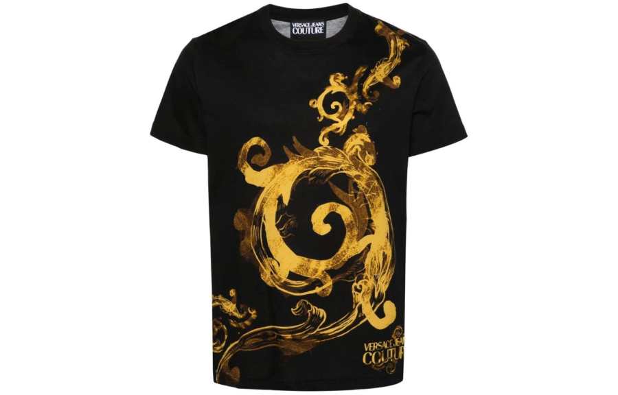 VERSACE JEANS COUTURE Barocco Printed Crewneck T Shirt