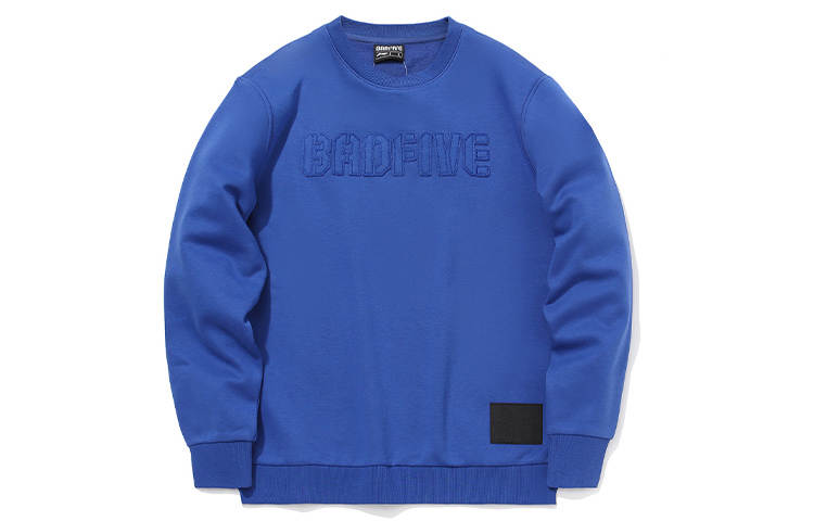 Li-Ning Li Ning BADFIVE Sweatshirts Men's Blue Crew Neck Moderate Regular