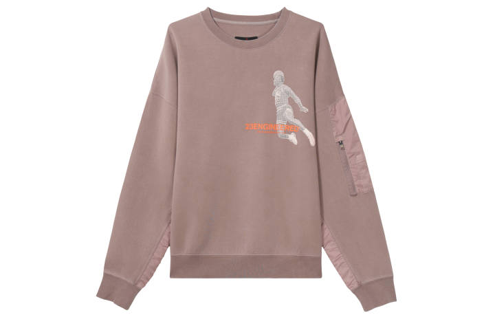 Jordan Jordan Sweatshirts Men's Taupe Gray Crew Neck Moderate Regular