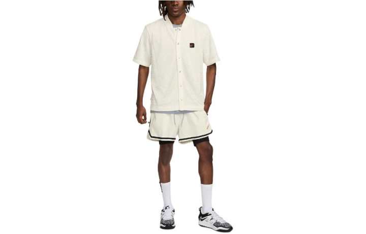Nike Nike Dri FIT Short Sleeve Basketball Top T Shirt Men's Beige