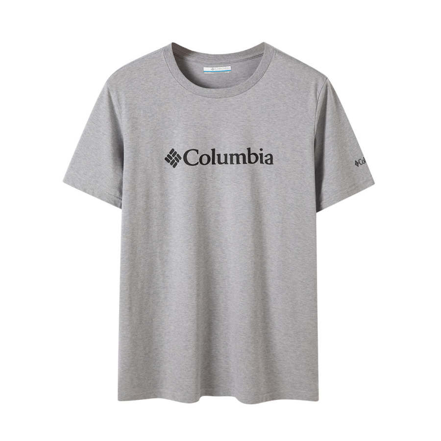 Columbia T Shirts Unisex Gray Crew Neck