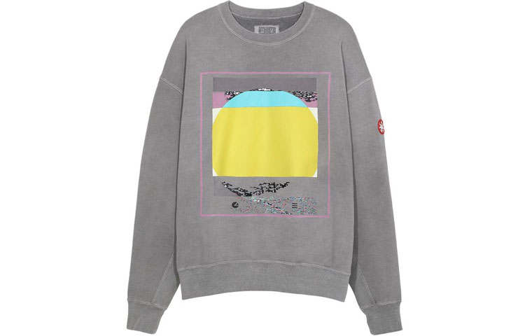 Cav Empt Sweatshirts Men's Gray Crew Neck Moderate Heavyweight