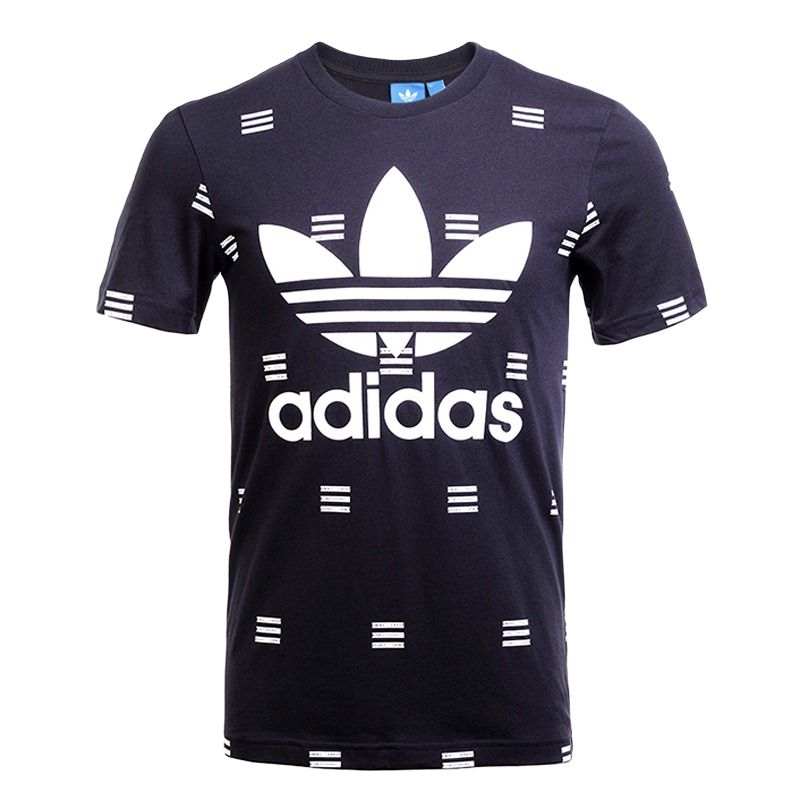 Adidas Originals 3S AOP T Shirt Men's Marine Blue